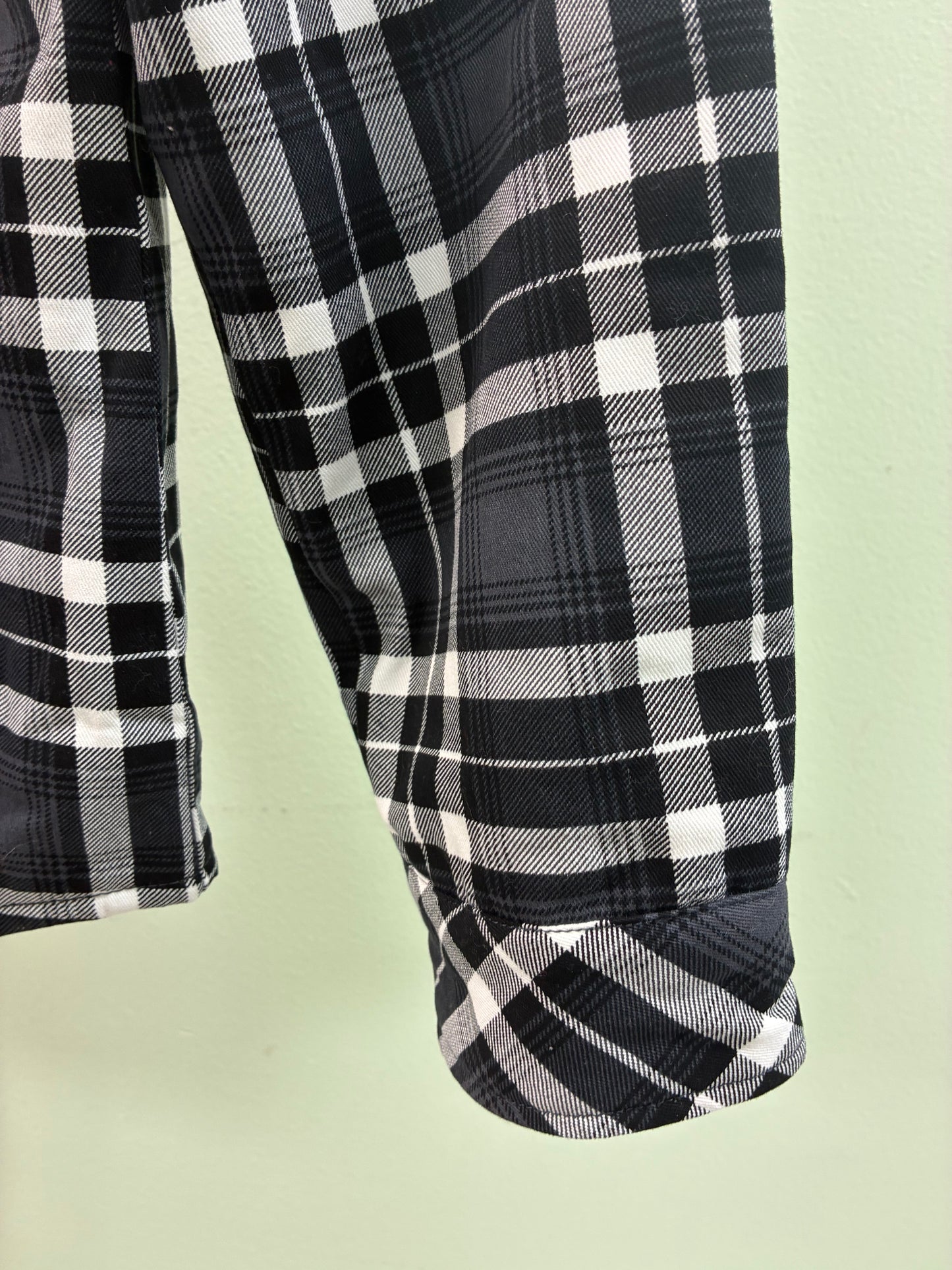 Men's Black Plaid Hooded Jacket