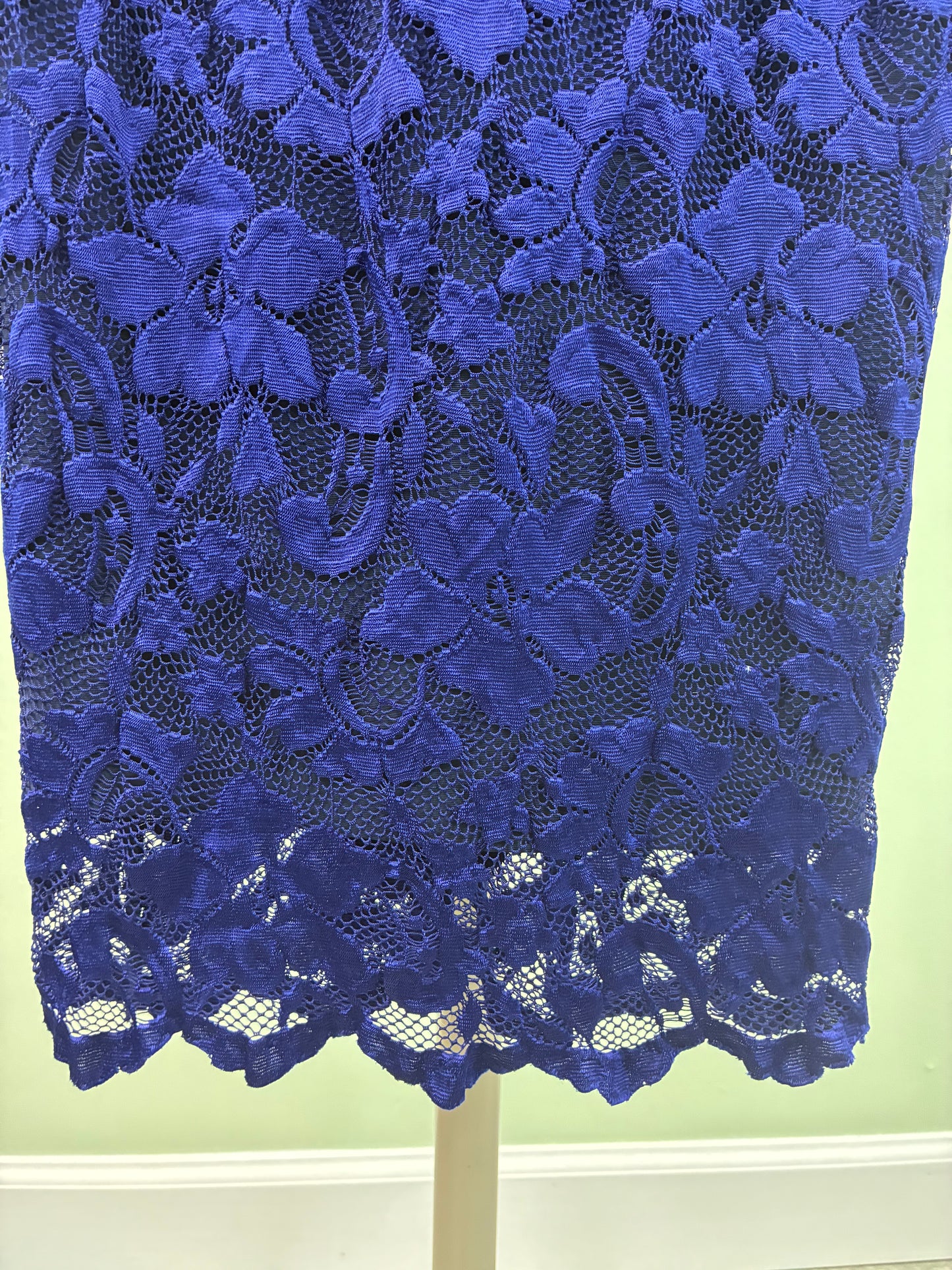 Nicole Miller Blue Floral Lace Dress Size 4