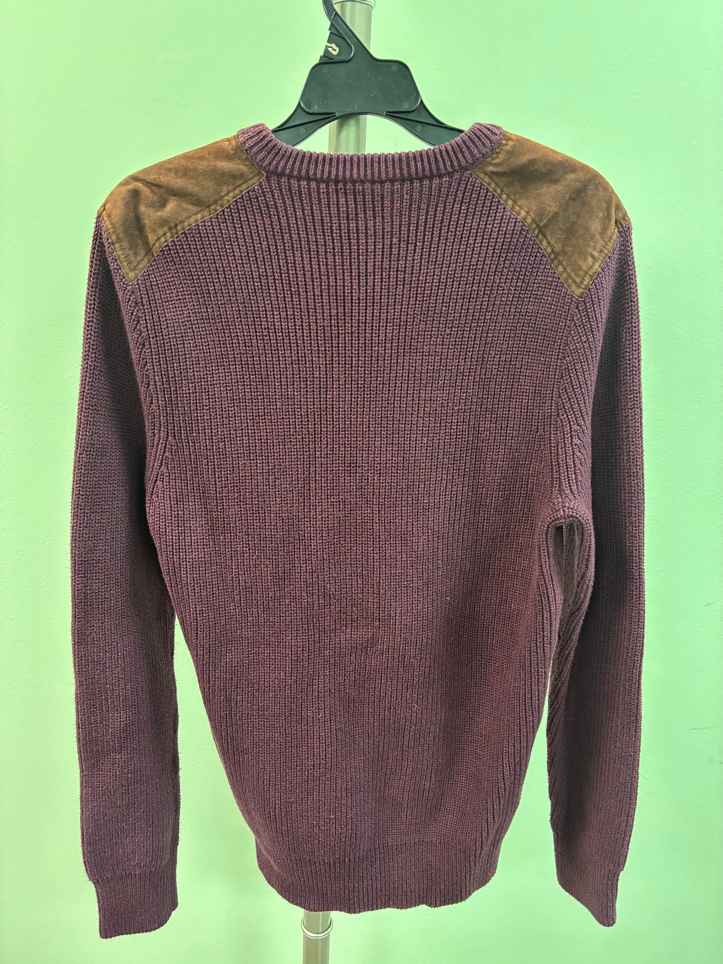 J.Crew Burgundy Cable Knit Sweater - Large