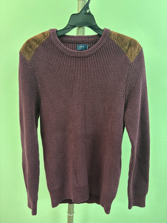 J.Crew Burgundy Cable Knit Sweater - Large