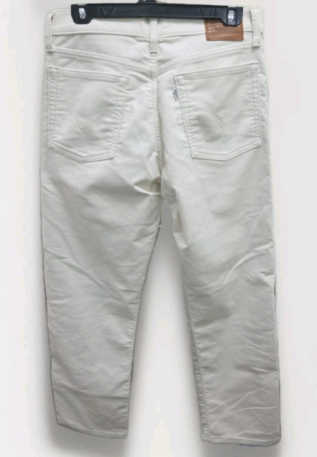 Levis Premium Wedgie Straight Corduroy Pants Cream Off White