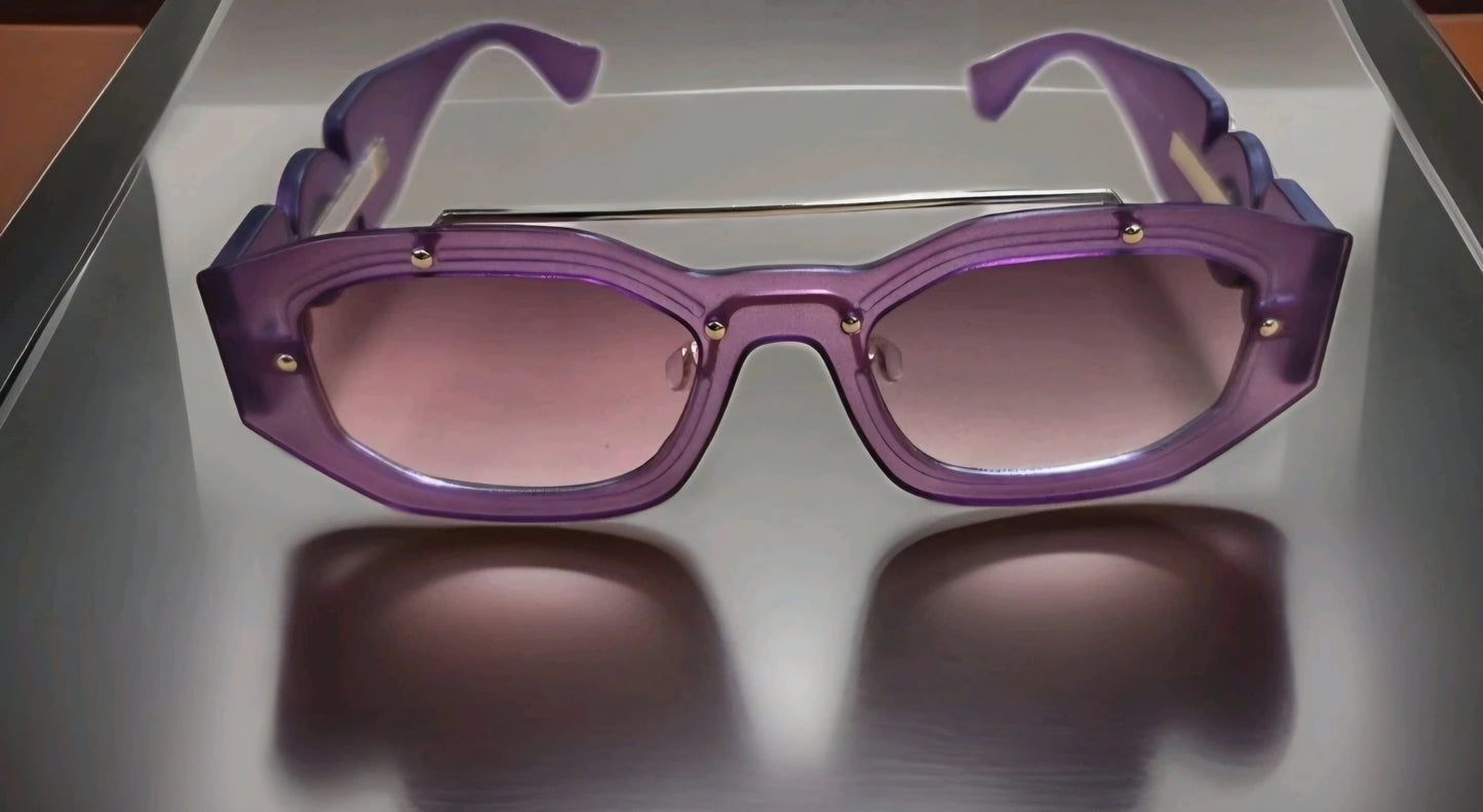 Versace Medusa Plaque Rectangle-frame Sunglasses
