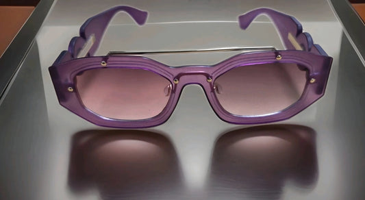 Versace Medusa Plaque Rectangle-frame Sunglasses