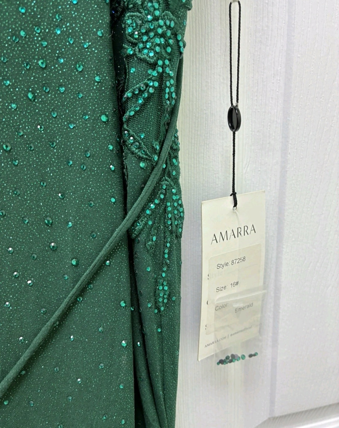 Amarra Emerald Green Prom Dress Size 16