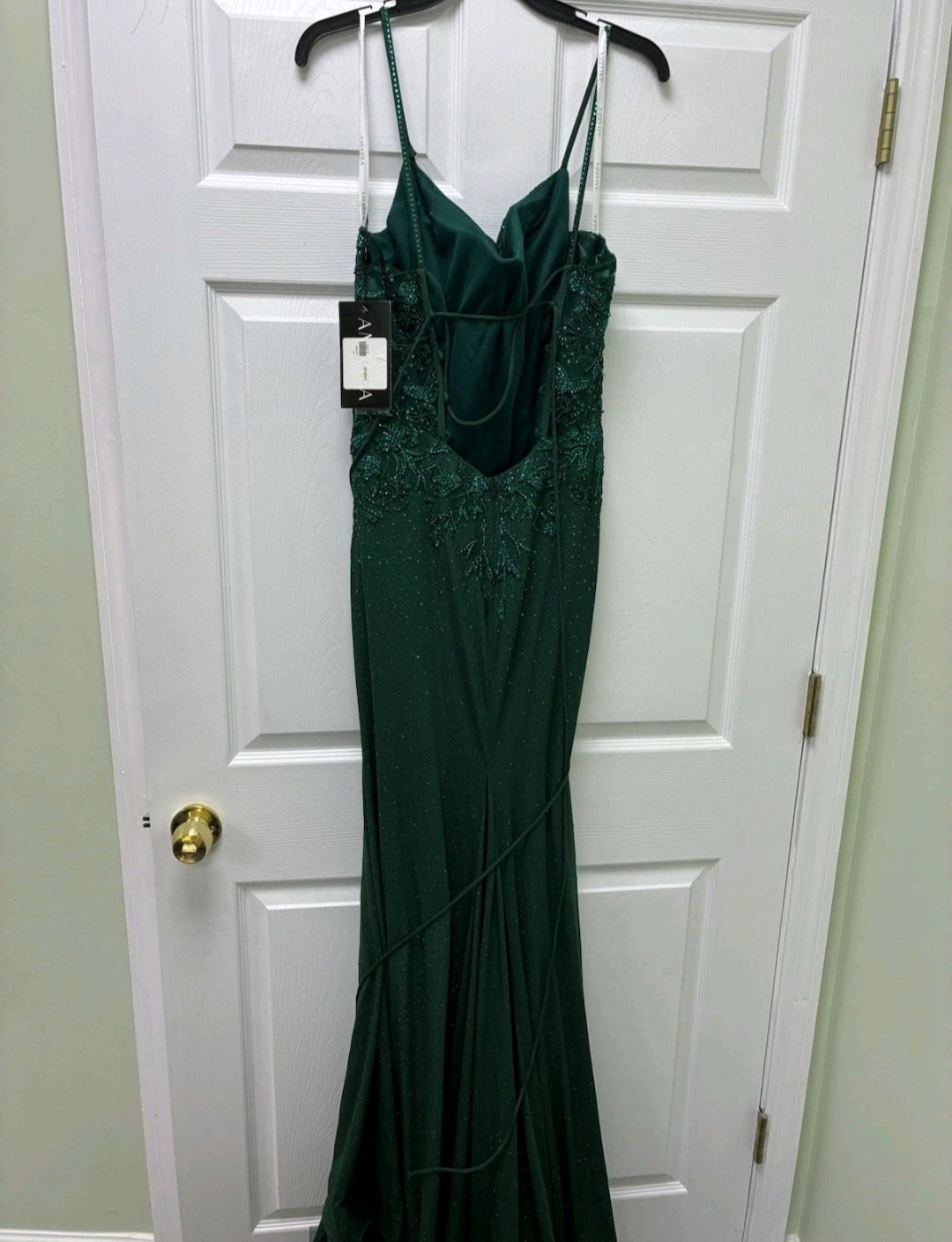 Amarra Emerald Green Prom Dress Size 16