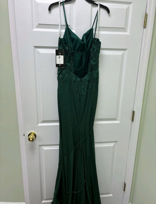 Amarra Emerald Green Prom Dress Size 16