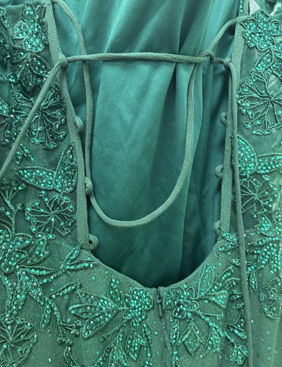 Amarra Emerald Green Prom Dress Size 16