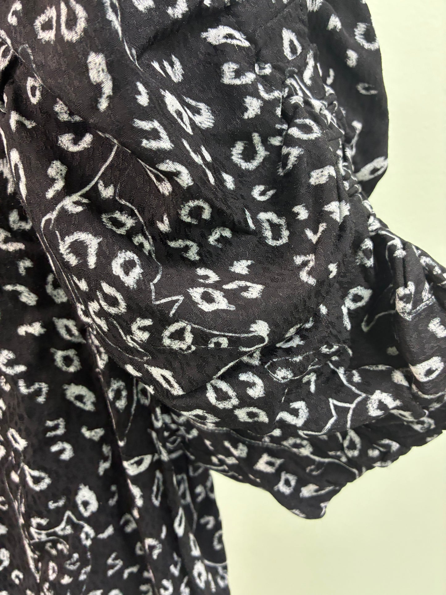 Ted Baker Cat Print Mini Puff Sleeve Dress Size 0