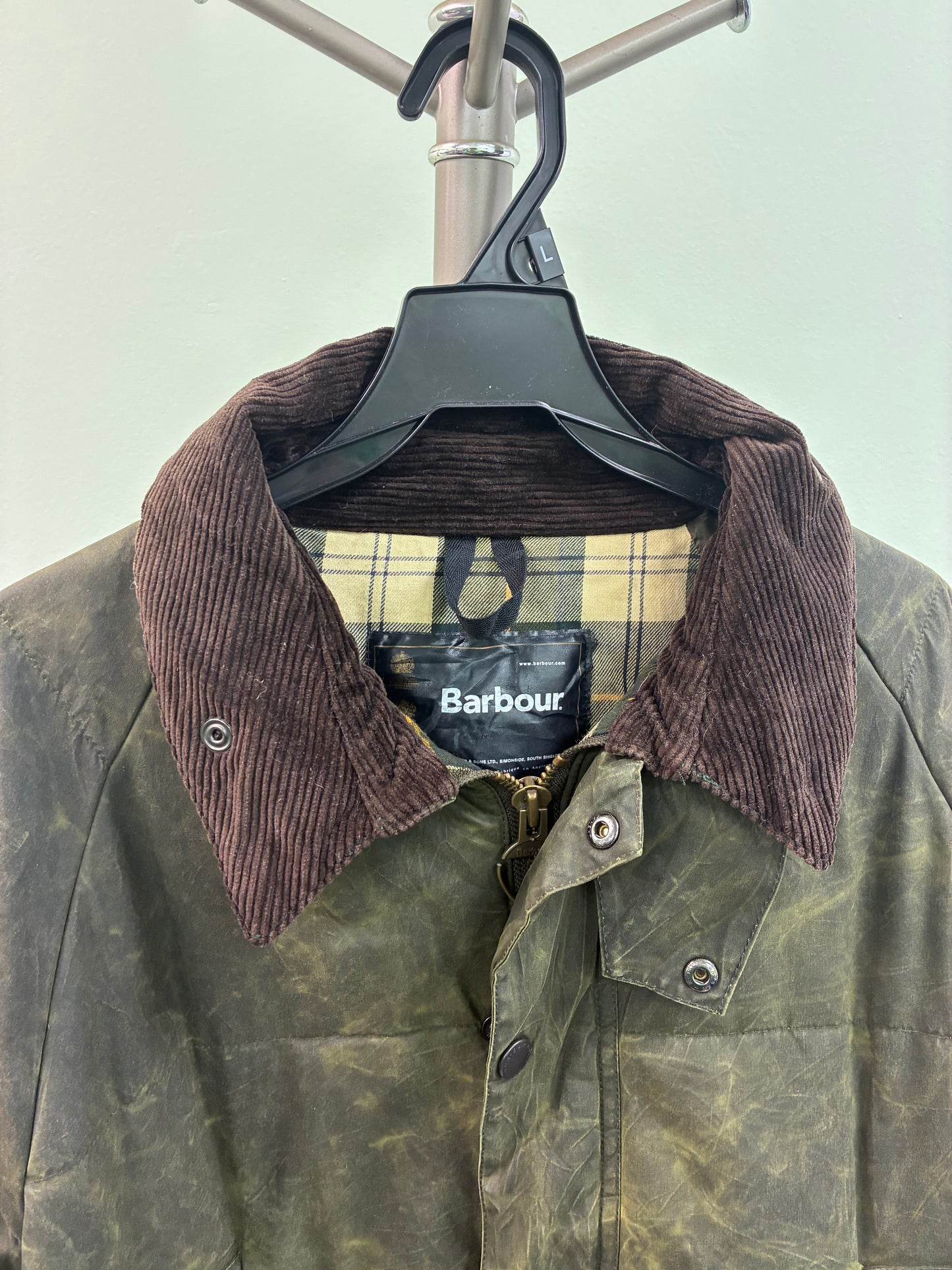 Barbour Bedale Waxed Olive Green Jacket