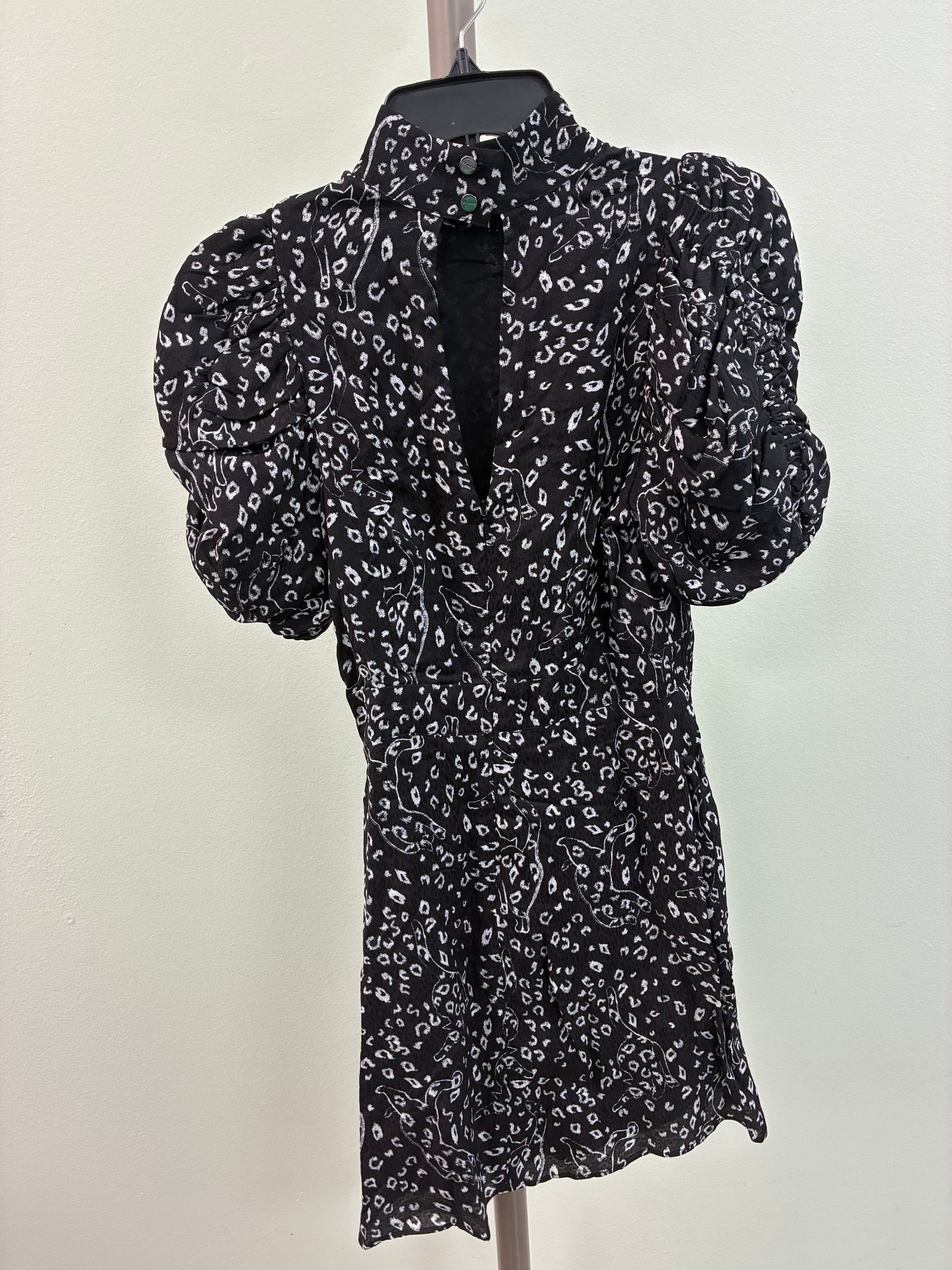 Ted Baker Cat Print Mini Puff Sleeve Dress Size 0