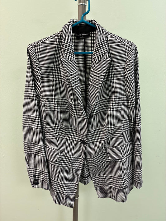 Lane Bryant Black Plaid Blazer Size 14