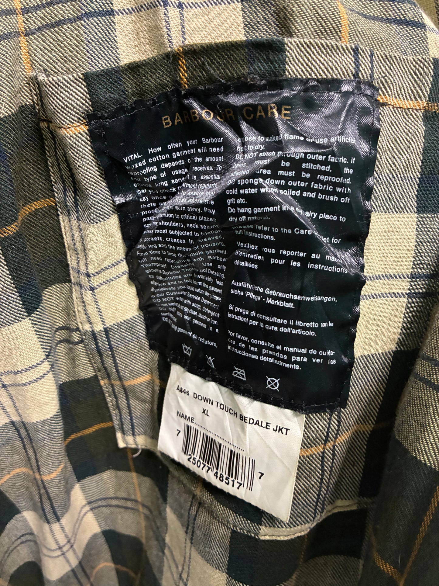 Barbour Bedale Waxed Olive Green Jacket