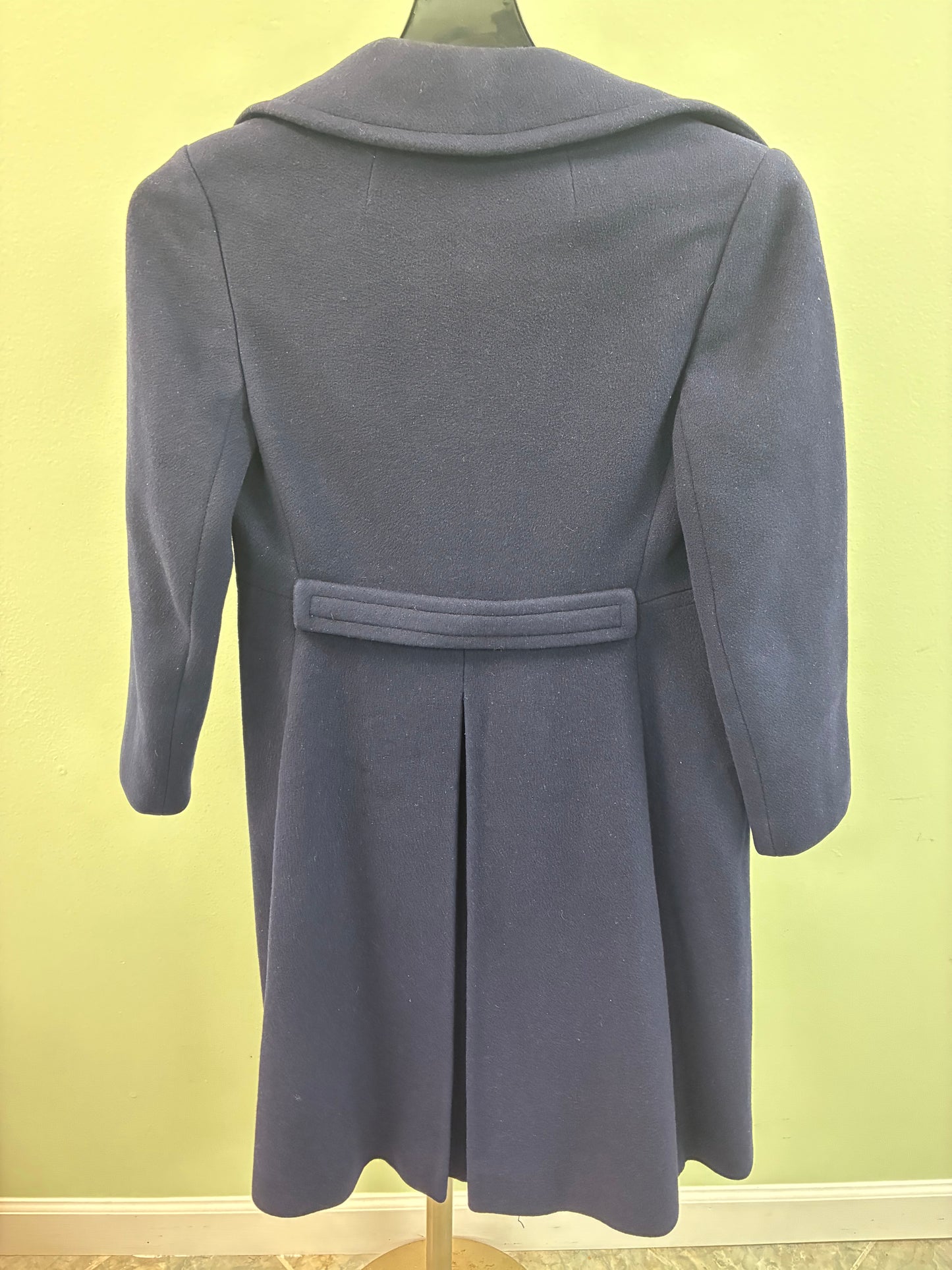 Regency Cashmere Navy Blue Car Coat Size 2