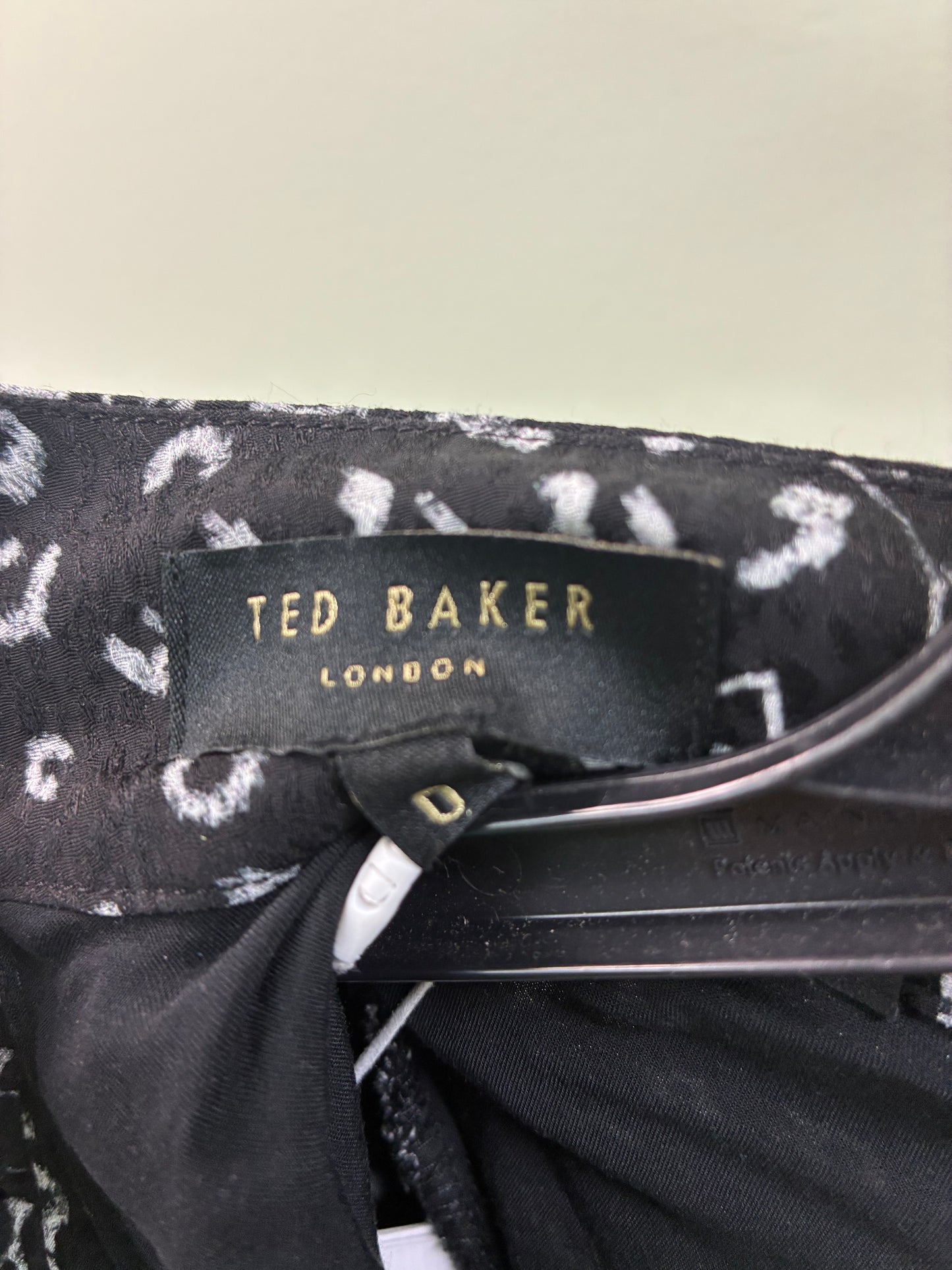 Ted Baker Cat Print Mini Puff Sleeve Dress Size 0