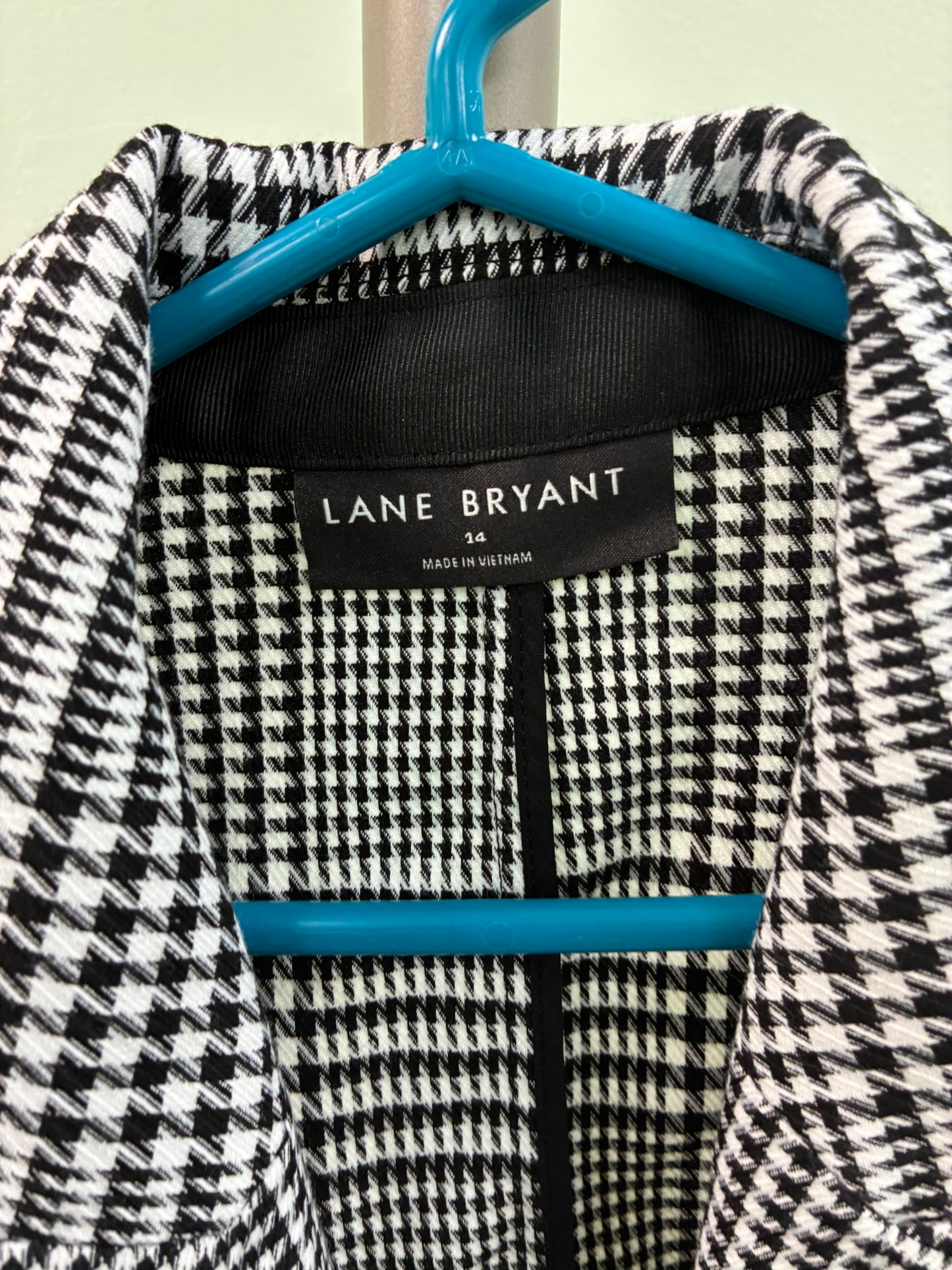 Lane Bryant Black Plaid Blazer Size 14