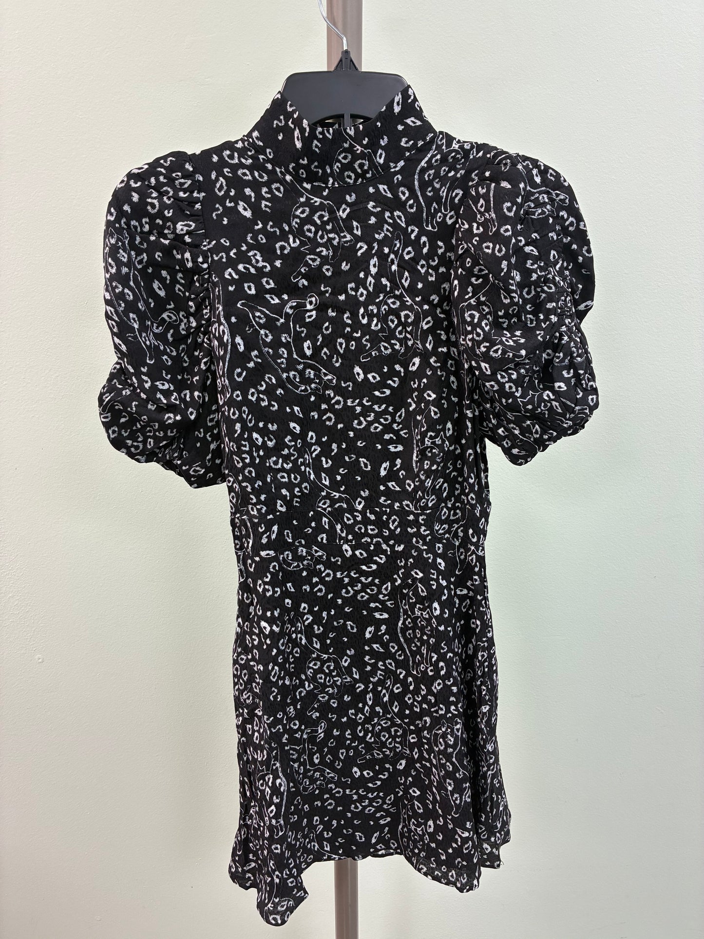 Ted Baker Cat Print Mini Puff Sleeve Dress Size 0