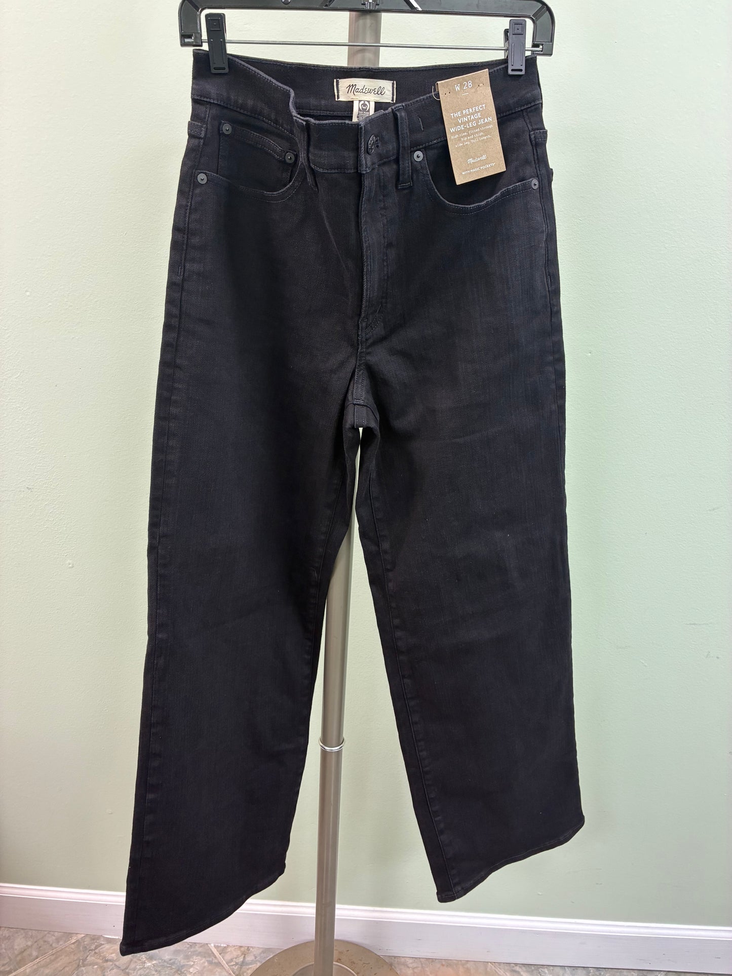 Madewell Black Denim Vintage Wide Leg