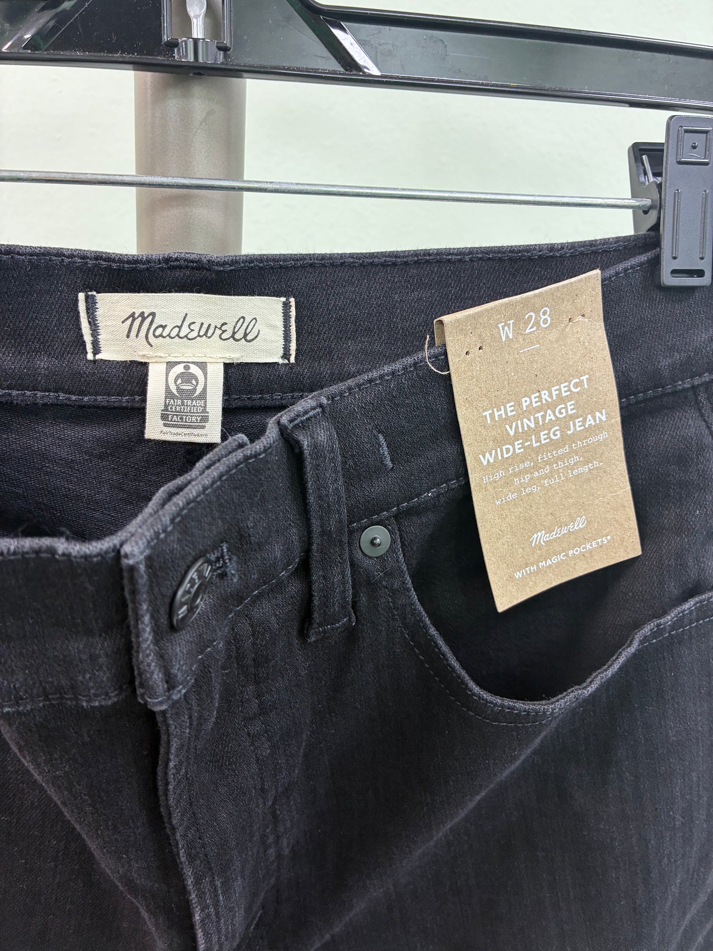 Madewell Black Denim Vintage Wide Leg