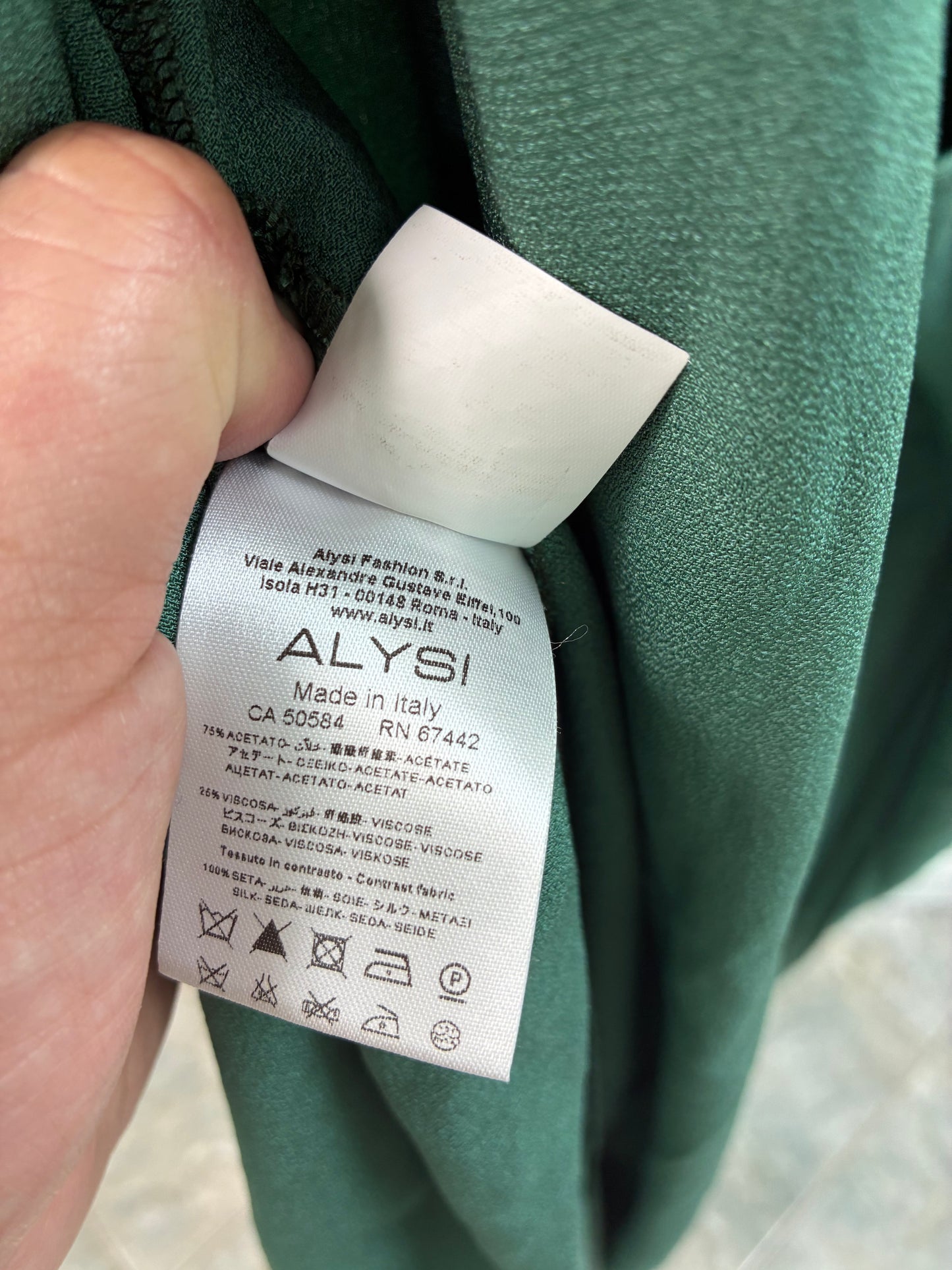 Alysi Green Wrap Dress Size 8