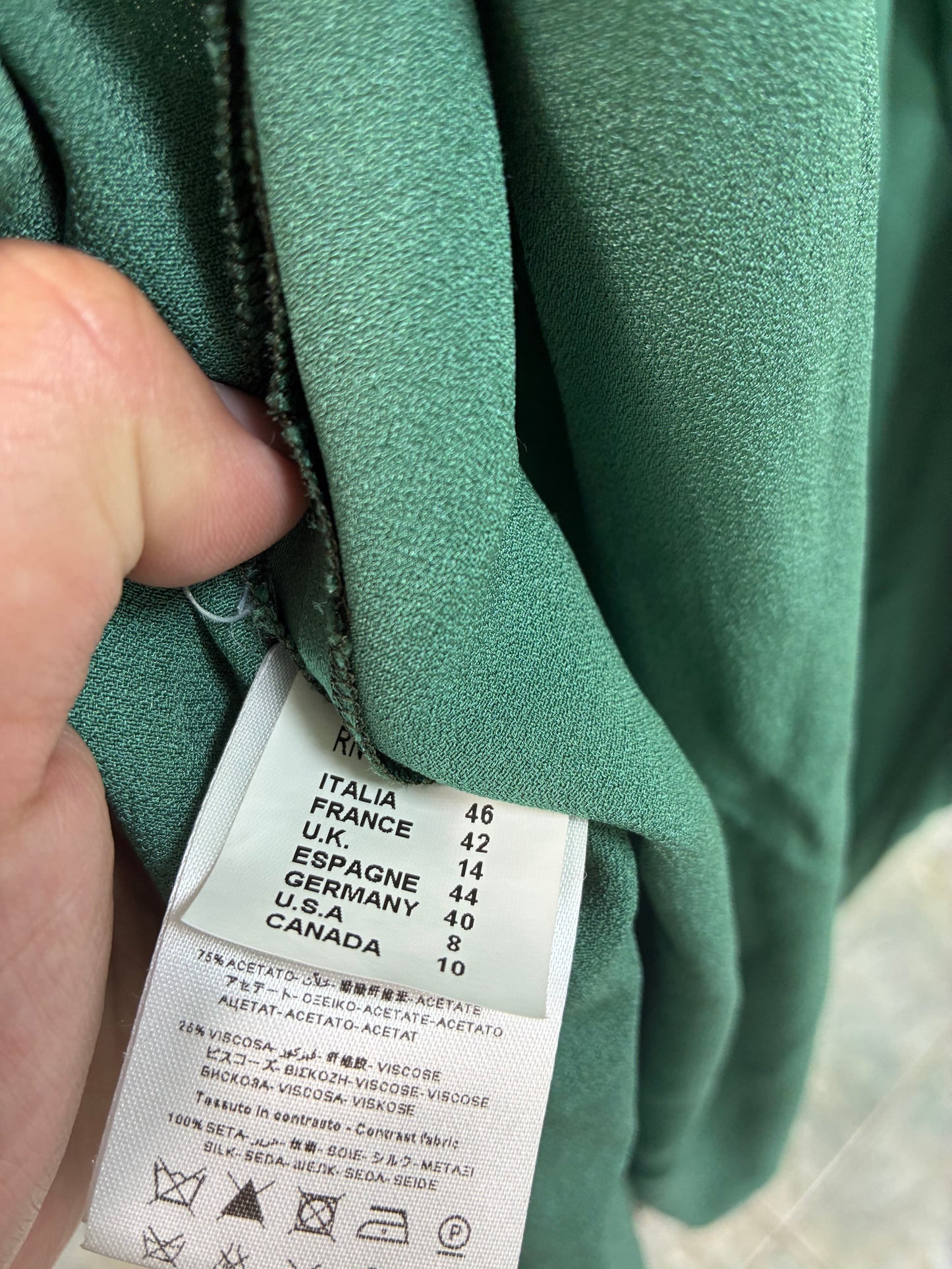 Alysi Green Wrap Dress Size 8