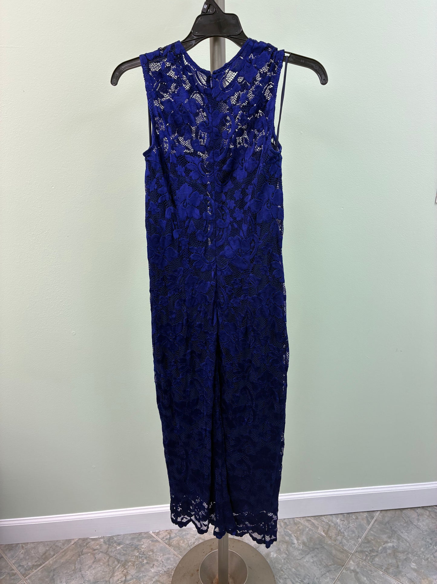 Nicole Miller Blue Floral Lace Dress Size 4