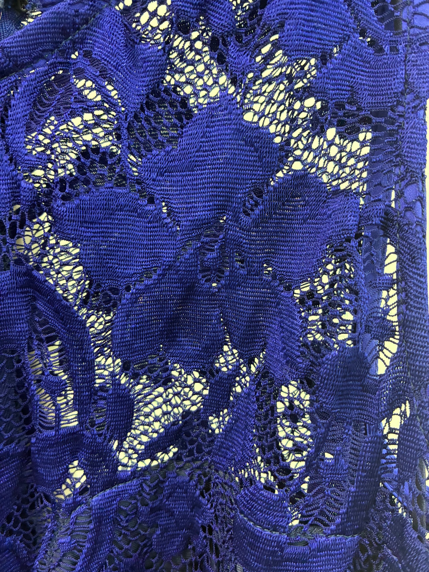 Nicole Miller Blue Floral Lace Dress Size 4